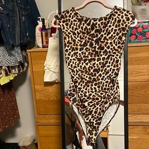 Stradivarius Leopard Print Bodysuit